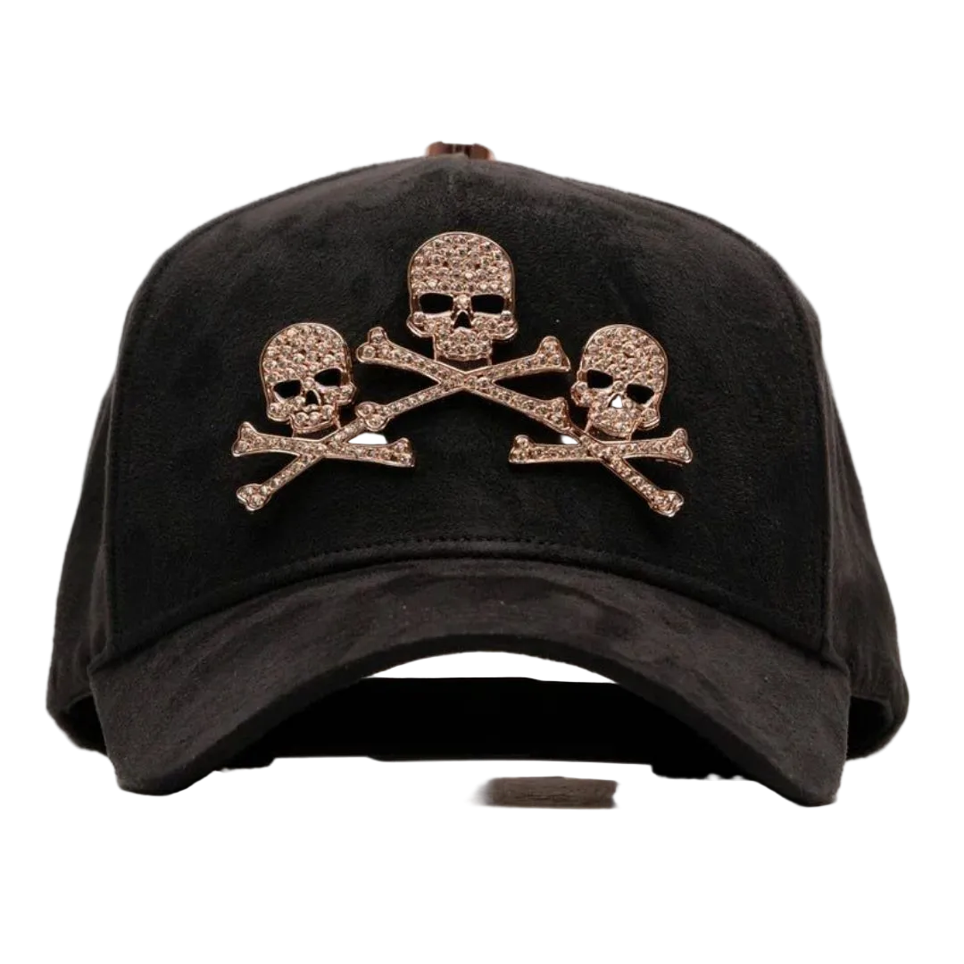 GORRA BARBAS HATS "ROSE GOLD SKULL"